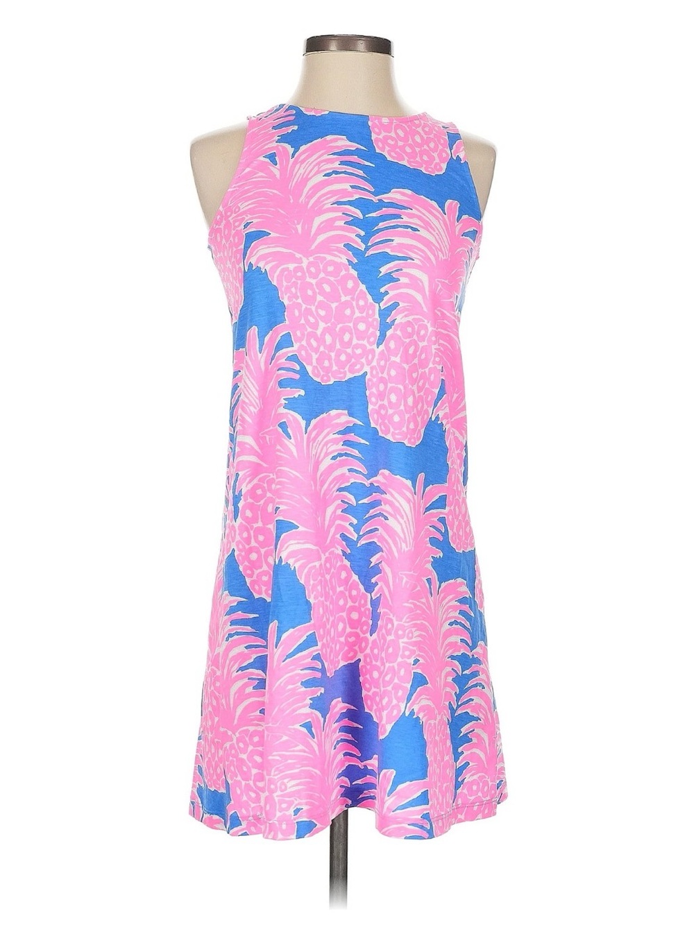 Lilly Pulitzer Pink Pineapple Tropical Floral Dress.